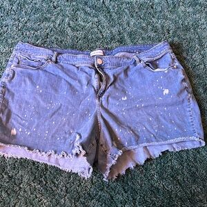 Women’s Lane Bryant Blue Jean Shorts. Cut off. Front & Back pockets. Size 24